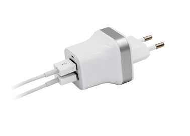 이동할 수 있는 여행 충전기 이중 USB 벽 접합기 5V 3A 세륨, 여행자 이동할 수 있는 충전기 EU는 폐쇄합니다