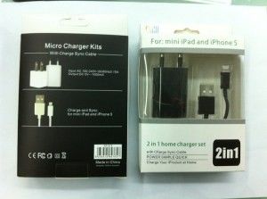 iPhone 5 여행 충전기 세트를 위한 1개의 이동 전화 부속품에 대하여 2
