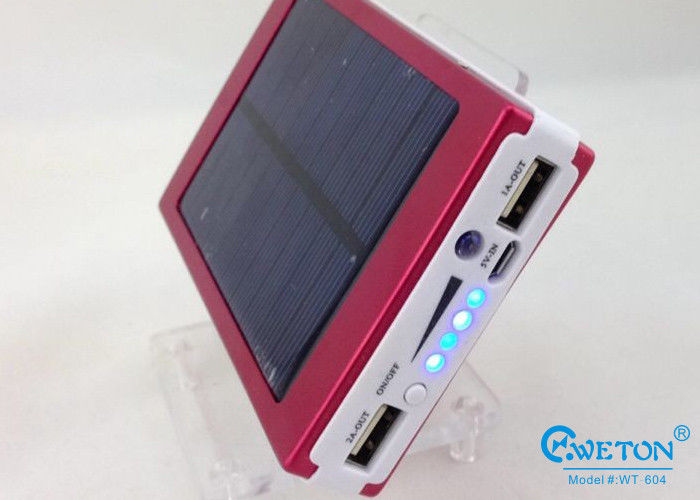 10000 mAh 빨간 휴대용 태양 에너지 은행, 토치를 가진 태양 에너지 셀룰라 전화 충전기